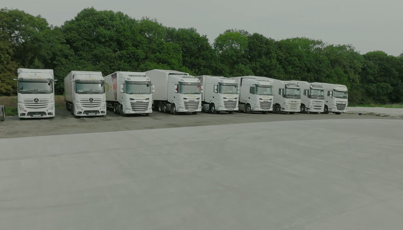 A fleet of vans.